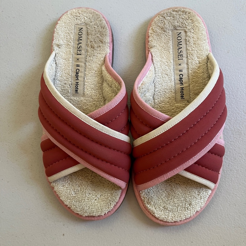 Nomasei | Hotel De La Plage X Il Capri Hotel Unisex Sandals Pink size 36